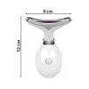 Massageador facial LED 3 cores branco com dimensões