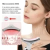 Massageador facial LED com microcorrentes EMS e vibração