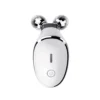 Massageador facial com microcorrente EMS e rolos lifting na cor branca