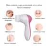 Escova elétrica facial 5 em 1 para diferentes áreas do rosto