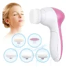 Escova elétrica facial 5 em 1 para limpeza e esfoliação
